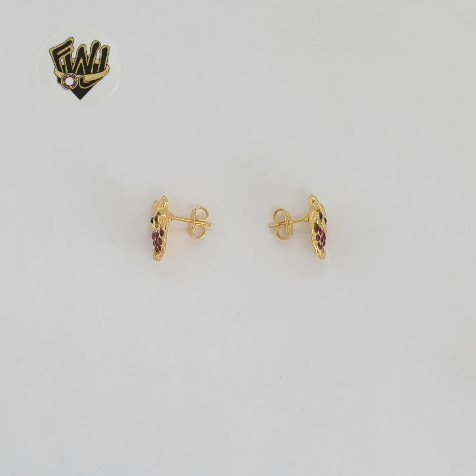 (1-1143-1) Gold Laminate - Owl Earrings - BGO