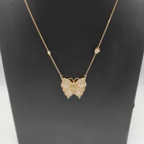 1.0ct Diamond Butterfly Necklace