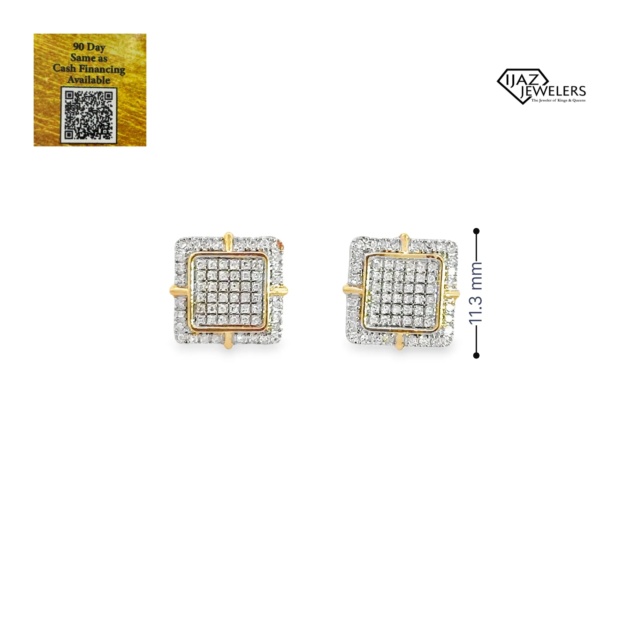 10K Gold 0.97 CTW Diamond Earrings