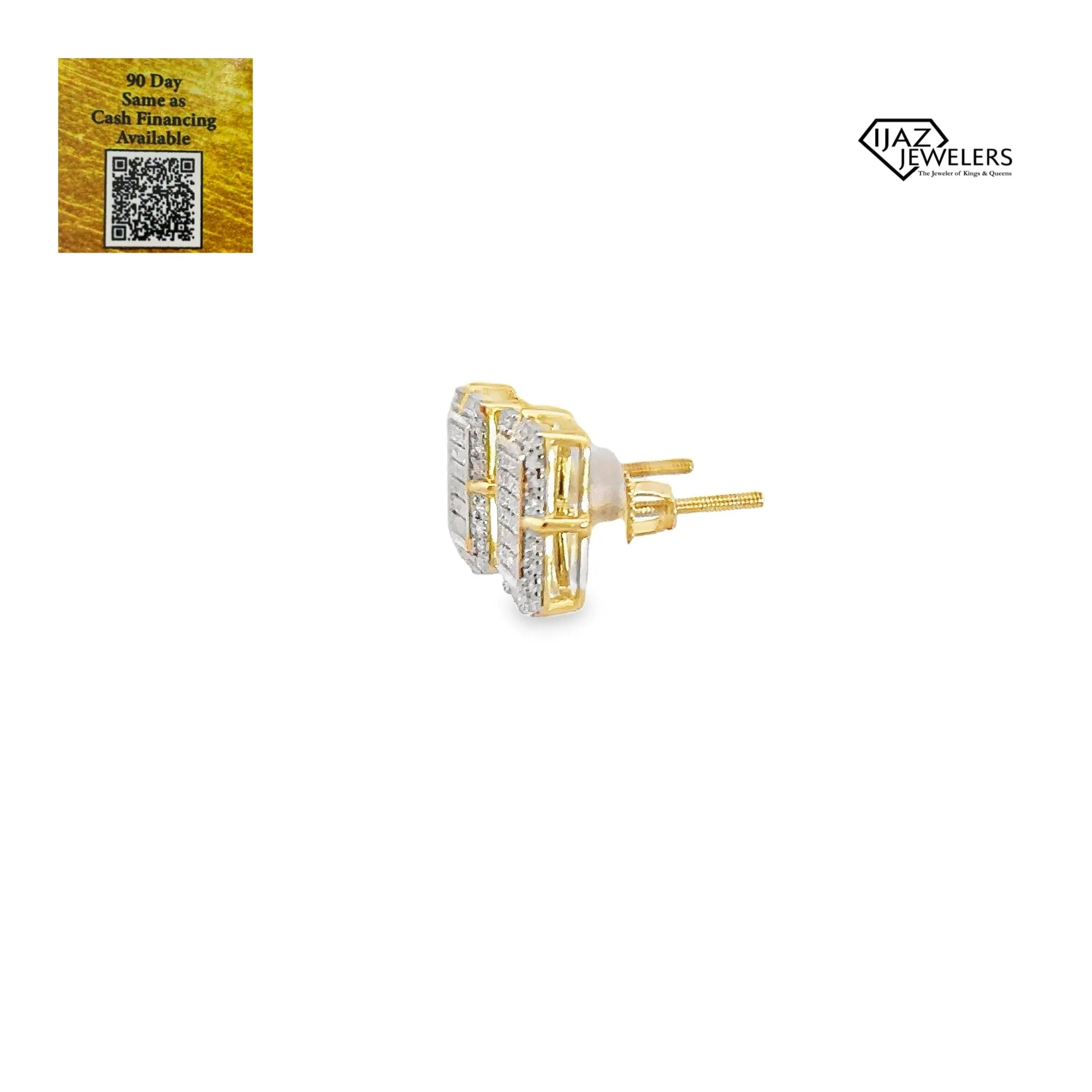 10K Gold 0.97 CTW Diamond Earrings