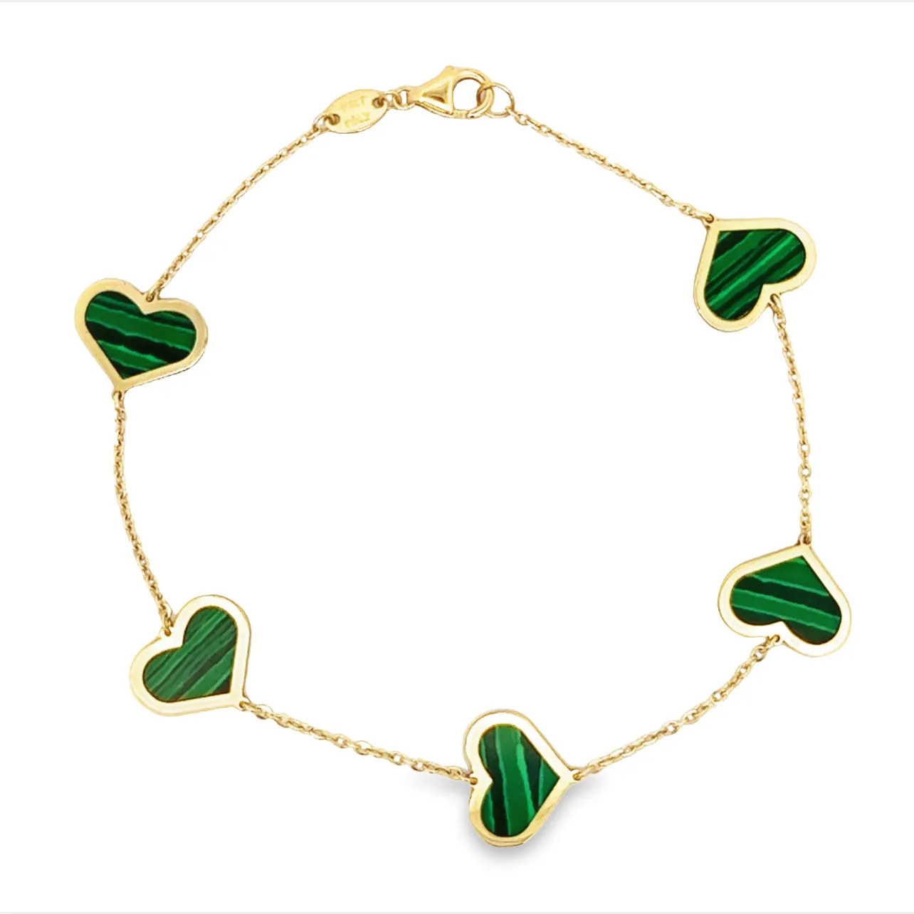 14K Jumbo Heart Color Bracelet