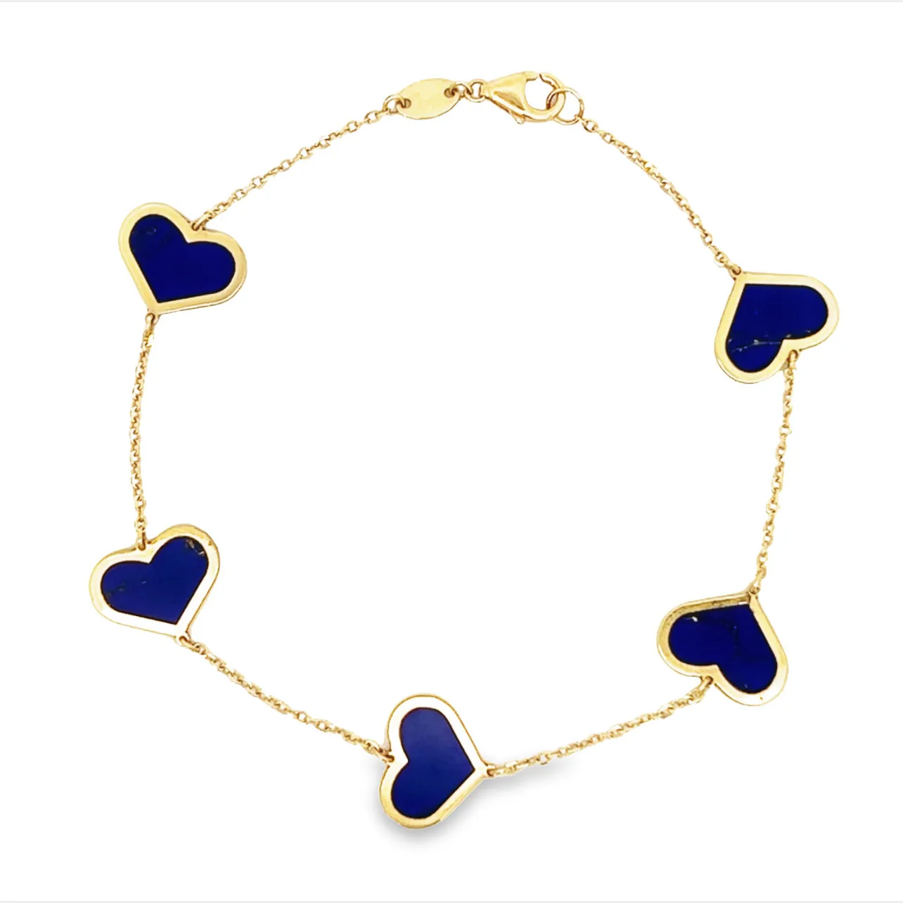 14K Jumbo Heart Color Bracelet