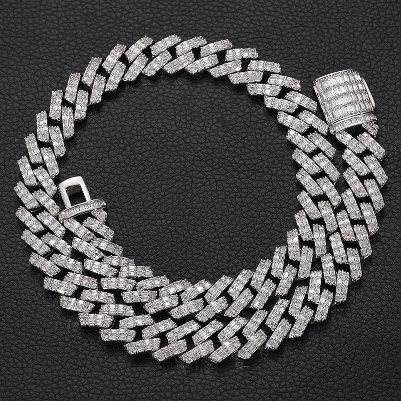 14MM Baguette Iced Out Cuban Chain/Bracelet