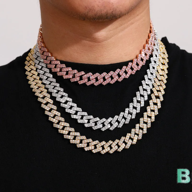 14MM Baguette Iced Out Cuban Chain/Bracelet