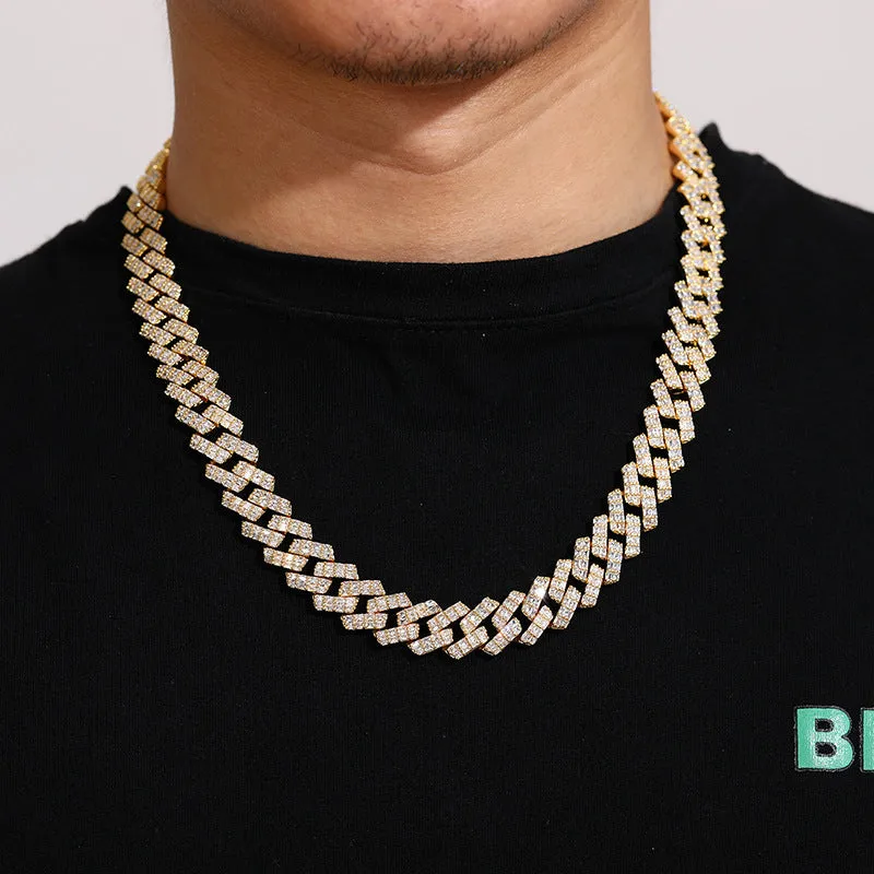 14MM Baguette Iced Out Cuban Chain/Bracelet