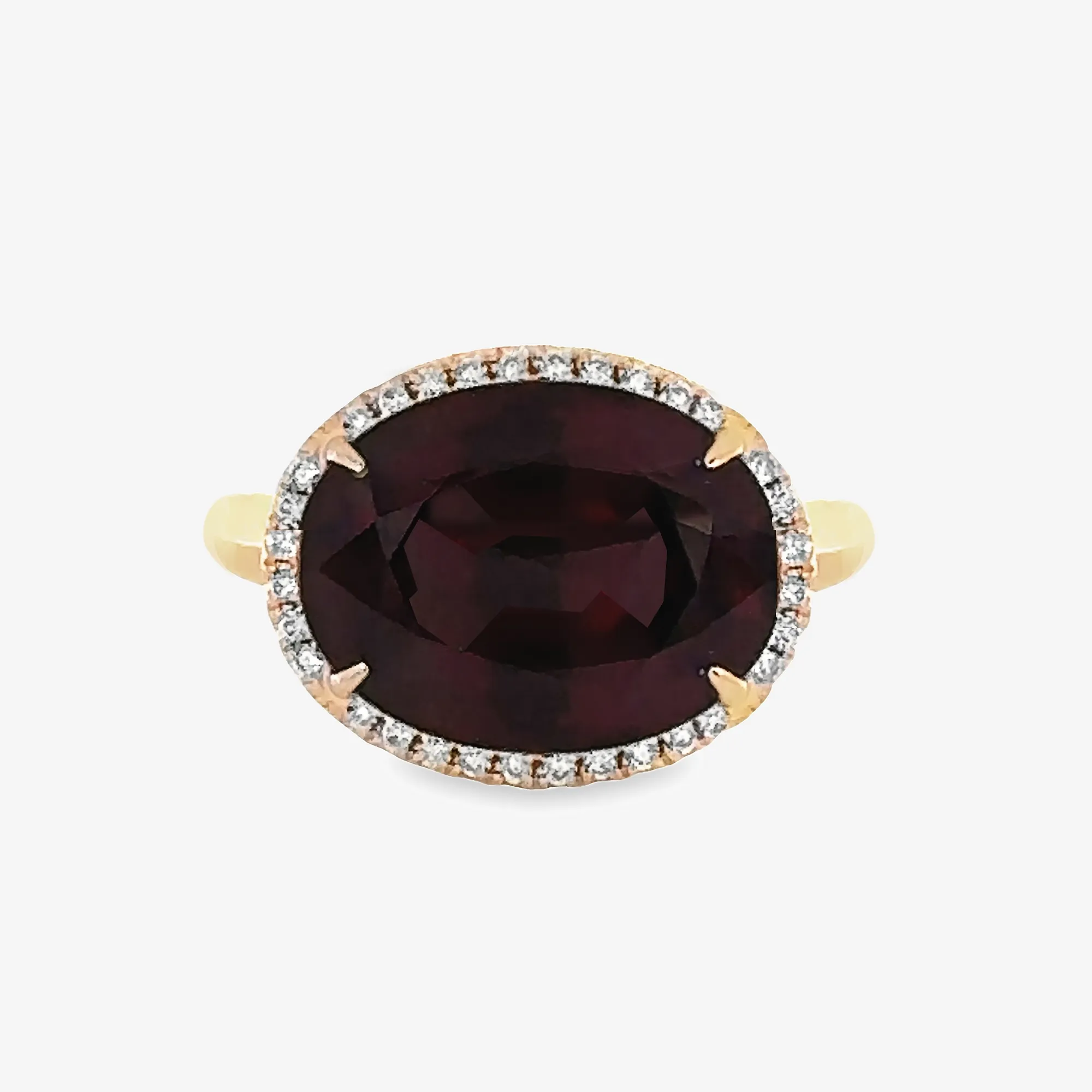 8.84CT Garnet & Diamond Ring