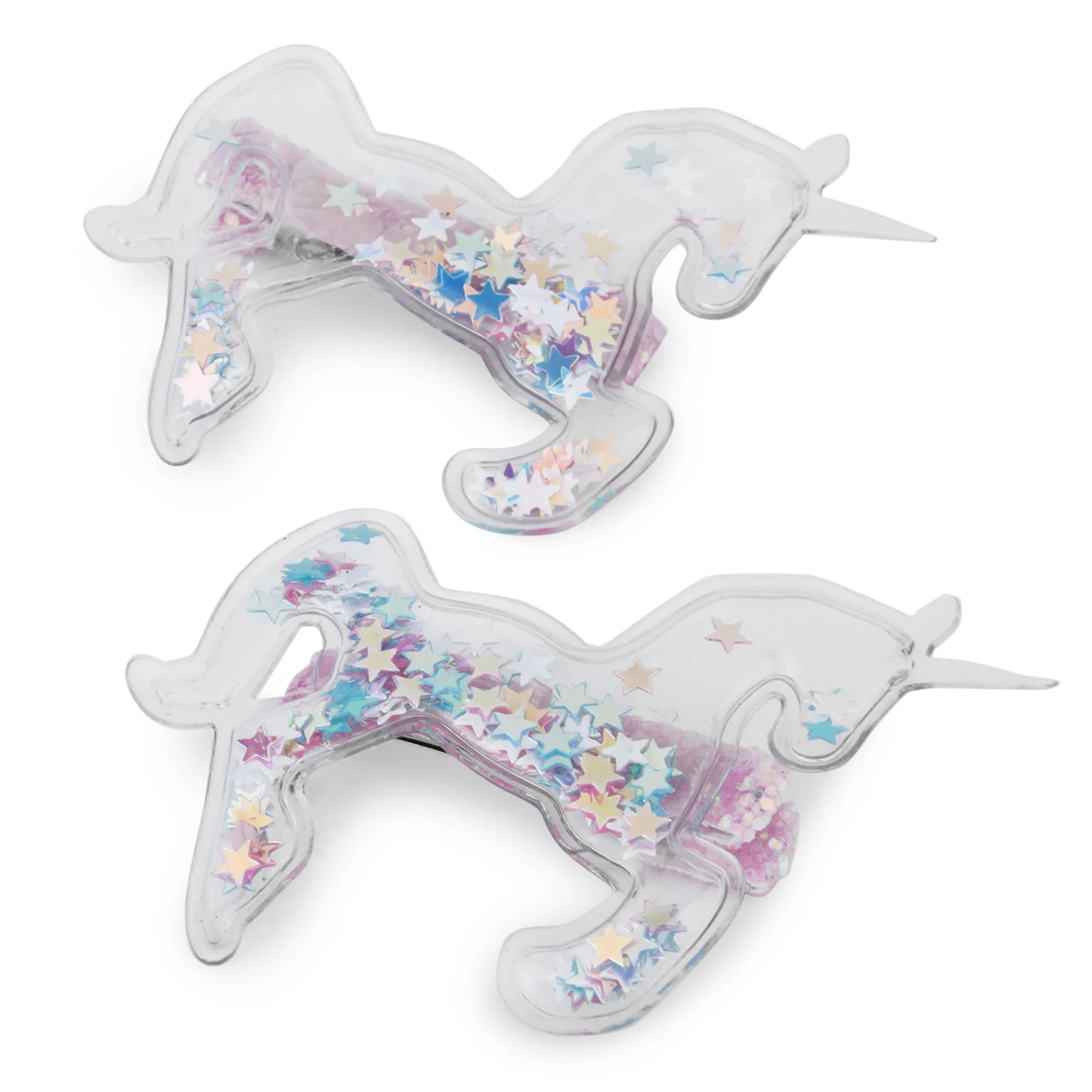 Accessorize London Girl's Unicorn Shakey Salon Hair Clips Set of 2