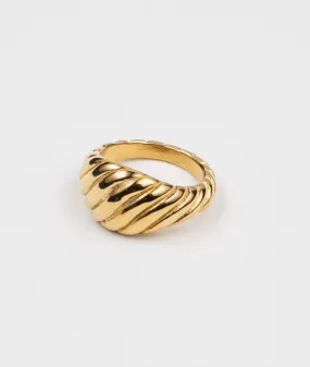 Big Twisted Ring in Gold