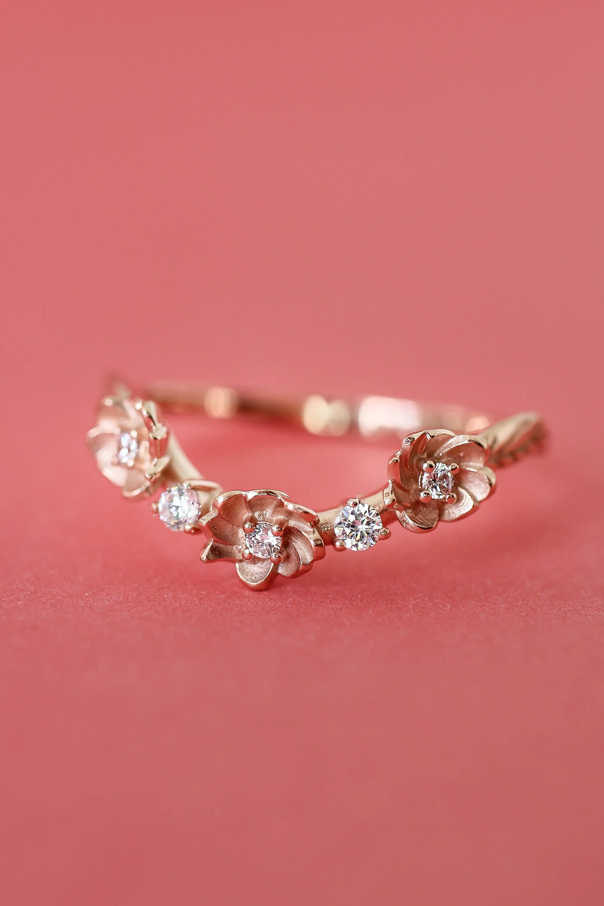 Bridal set with morganite and diamonds / Fiorella