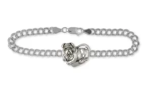 Bulldog Bracelet Jewelry Sterling Silver Handmade Dog Bracelet BD21-B