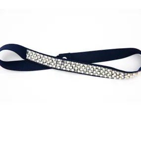 By Debra Girls Navy Pearl Elastic Belt