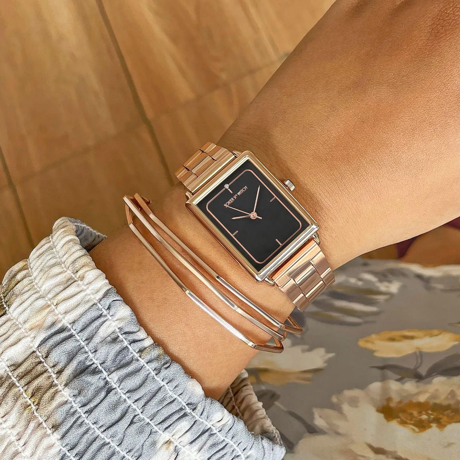 Caprice Rosegold Watch Bracelet Stack