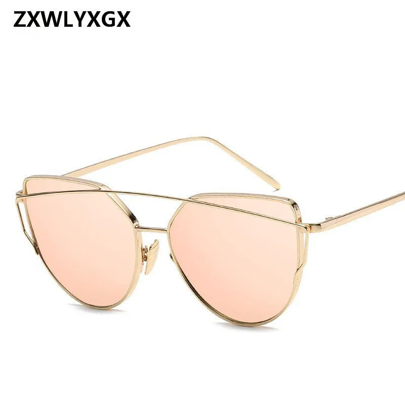 Cat Eye Sun Glasses Lady Mirror Sunglasses