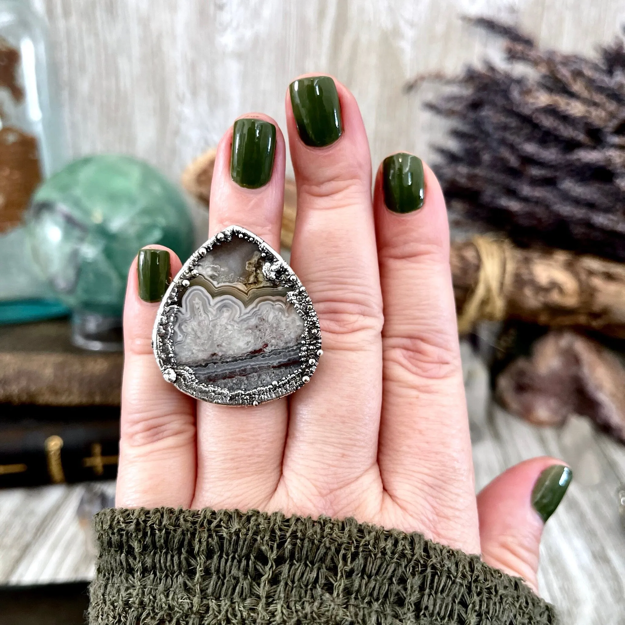 Crazy Lace Agate Ring Size 6 / Foxlark Collection - One of a Kind