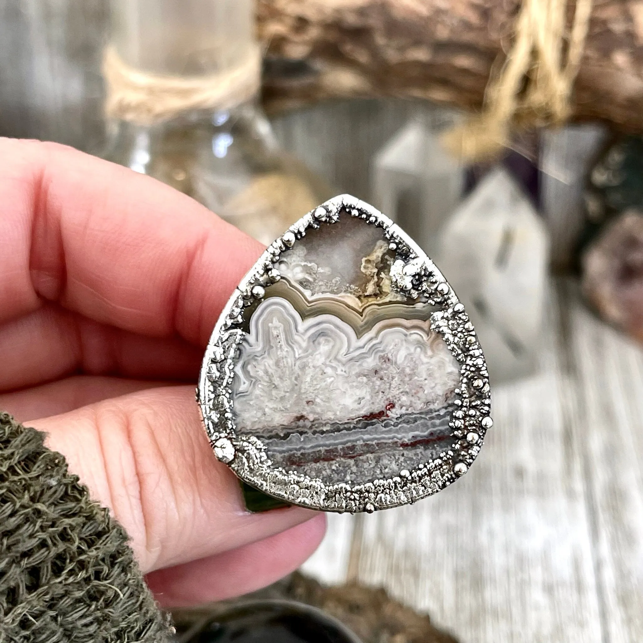 Crazy Lace Agate Ring Size 6 / Foxlark Collection - One of a Kind