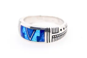 David Rosales Lined Blue Sky Band Ring