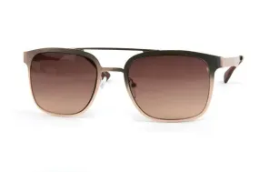 Double Bridge Square Aviator Sunglasses