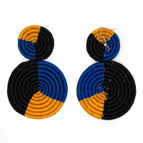 Double Disc Embroidery Earrings 03