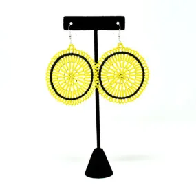 Duara Beaded Yellow Earrings