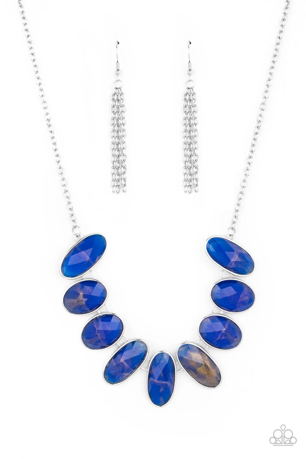 Elliptical Episode - Blue Paparazzi Necklace