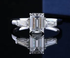 Emerald Cut Engagement Ring for Women Bridal Ring - PreOrder 3-4 weeks