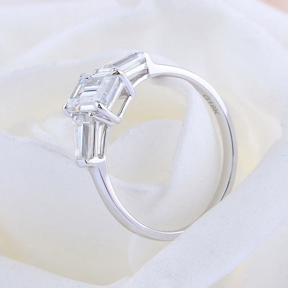 Emerald Cut Engagement Ring for Women Bridal Ring - PreOrder 3-4 weeks