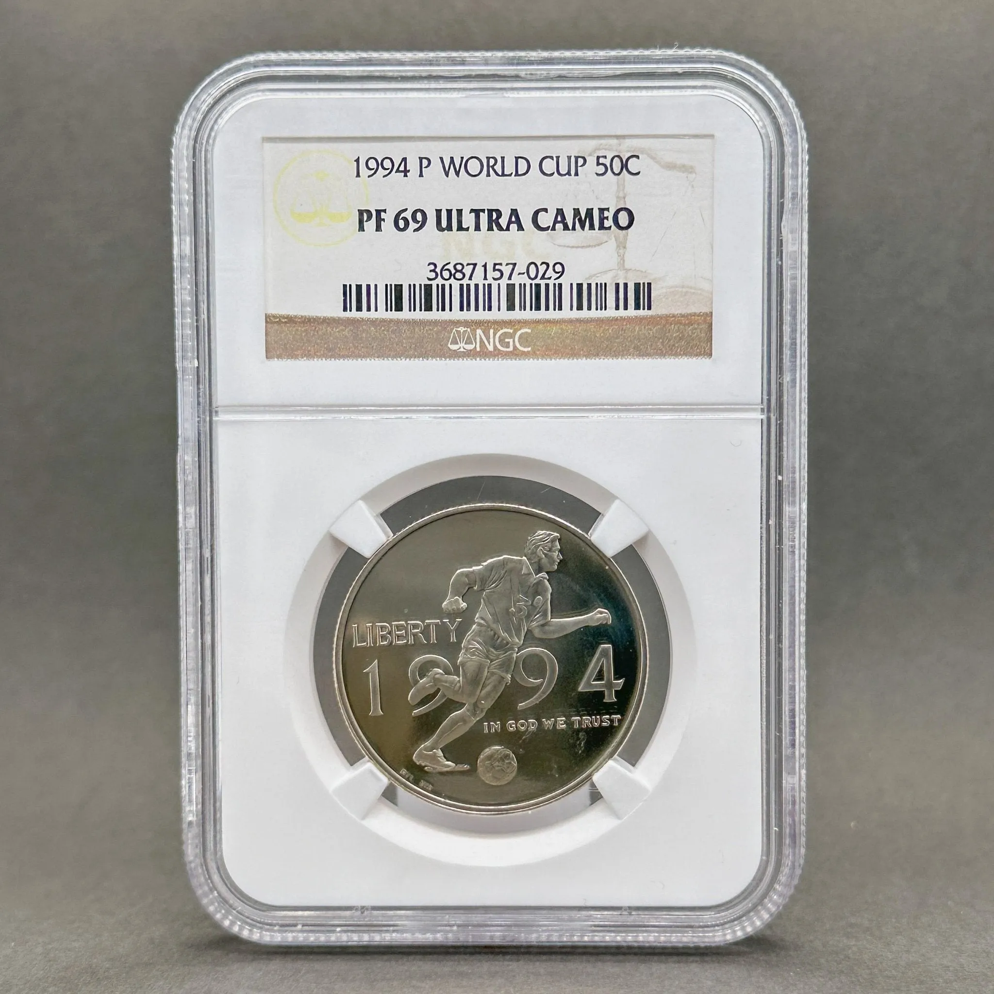 Estate 1994 P World Cup 50c Coin NGC PF 69 Ultra Cameo