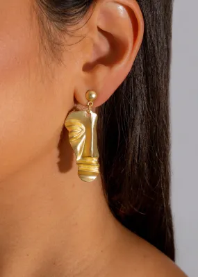 Face To Face Earrings Gold