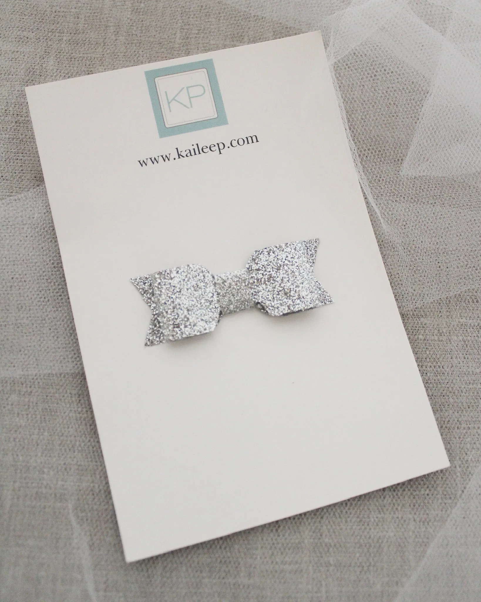 Fine Glitter Bow Hair Clips for Girls