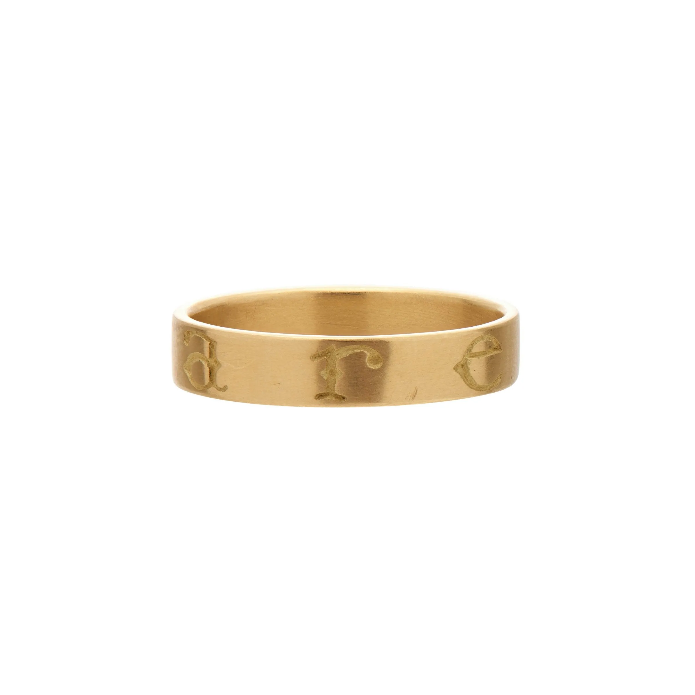 Gabriella Kiss 18k Band Ring Inscribed with CREARE