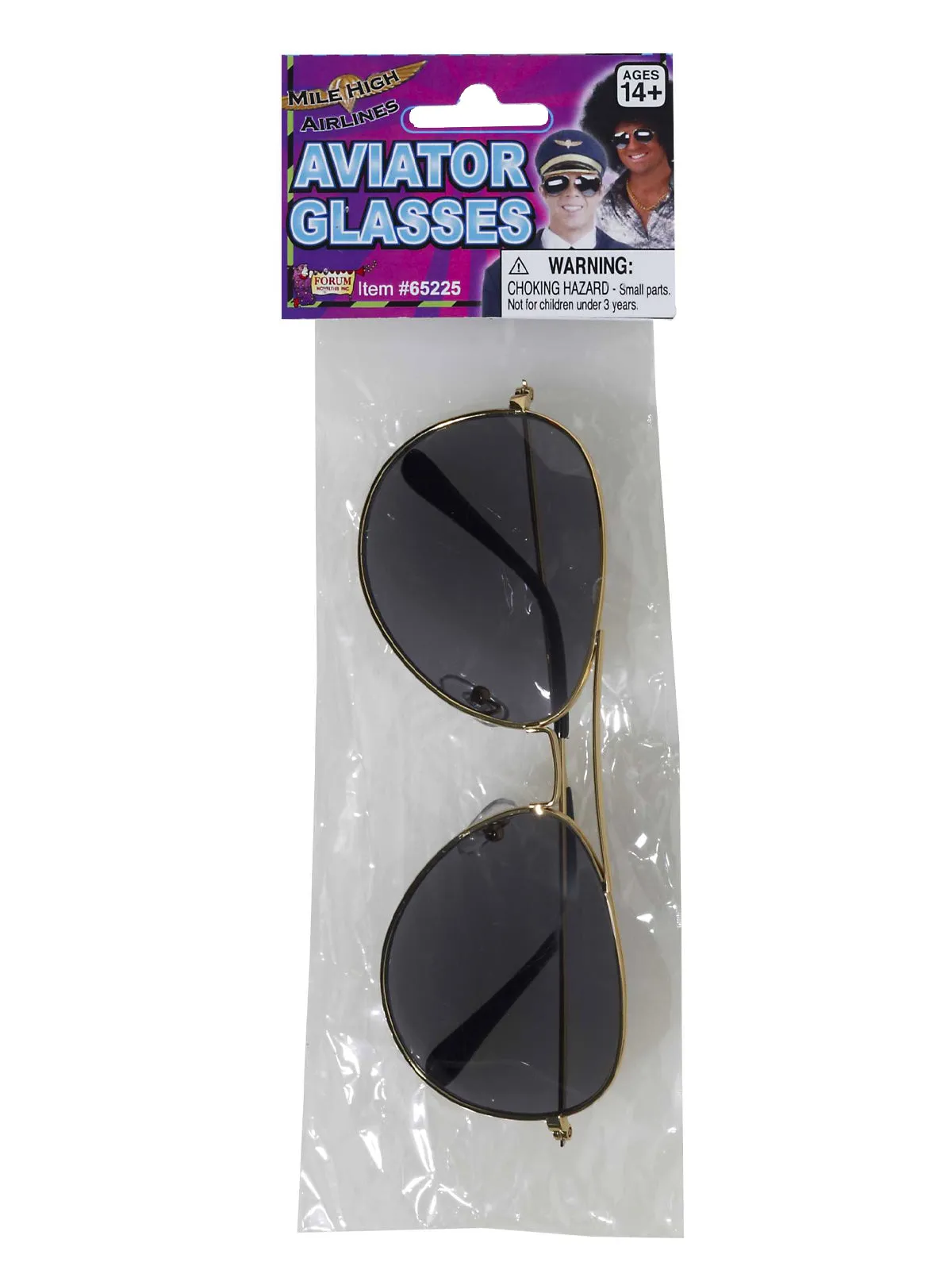 Gold Framed Aviator Glasses for Adults