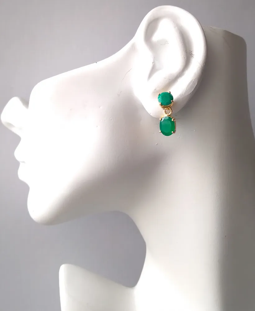 Green Agate Separates Earrings