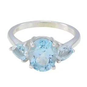 Indian Gemstones Blue Topaz 925 Sterling Silver Rings Jewelry Websites