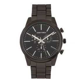 Kasdan All Black Metallic Strap Watch