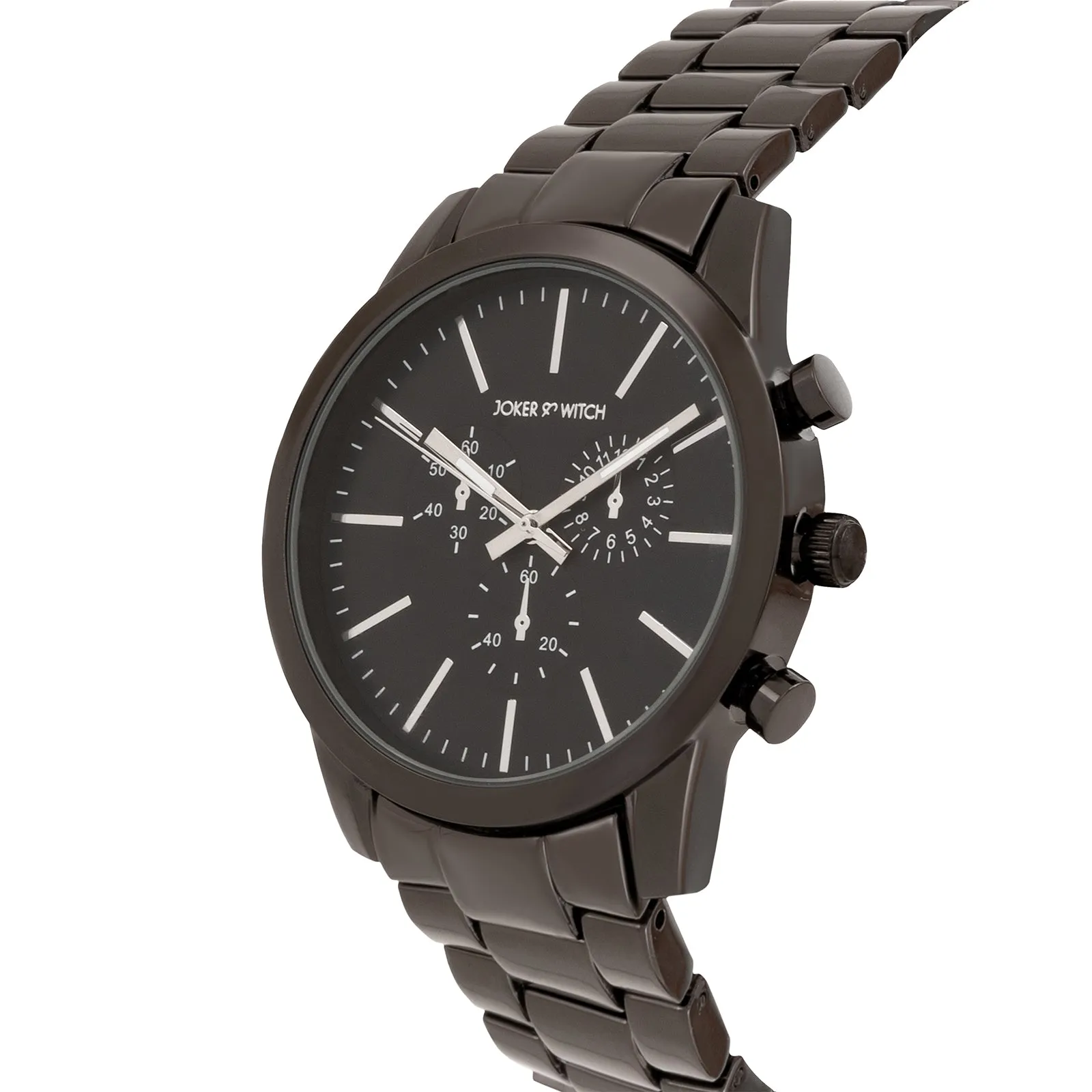 Kasdan All Black Metallic Strap Watch