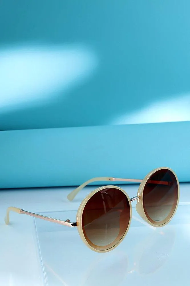 Large Round Retro Sunglasses