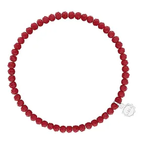 Lizas Knoxville 4mm Crystal Bracelet Deep Red