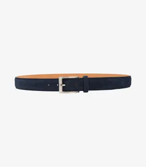 Loake William Leather Belt -Navy Suede