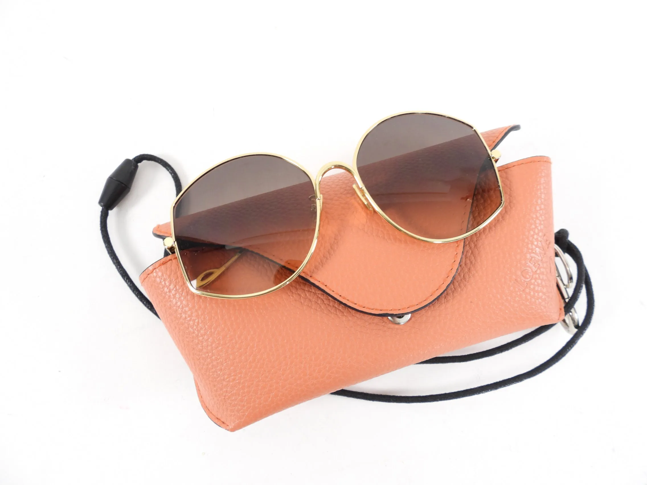 Loewe Godltone Oversized Gradient Anagram Sunglasses