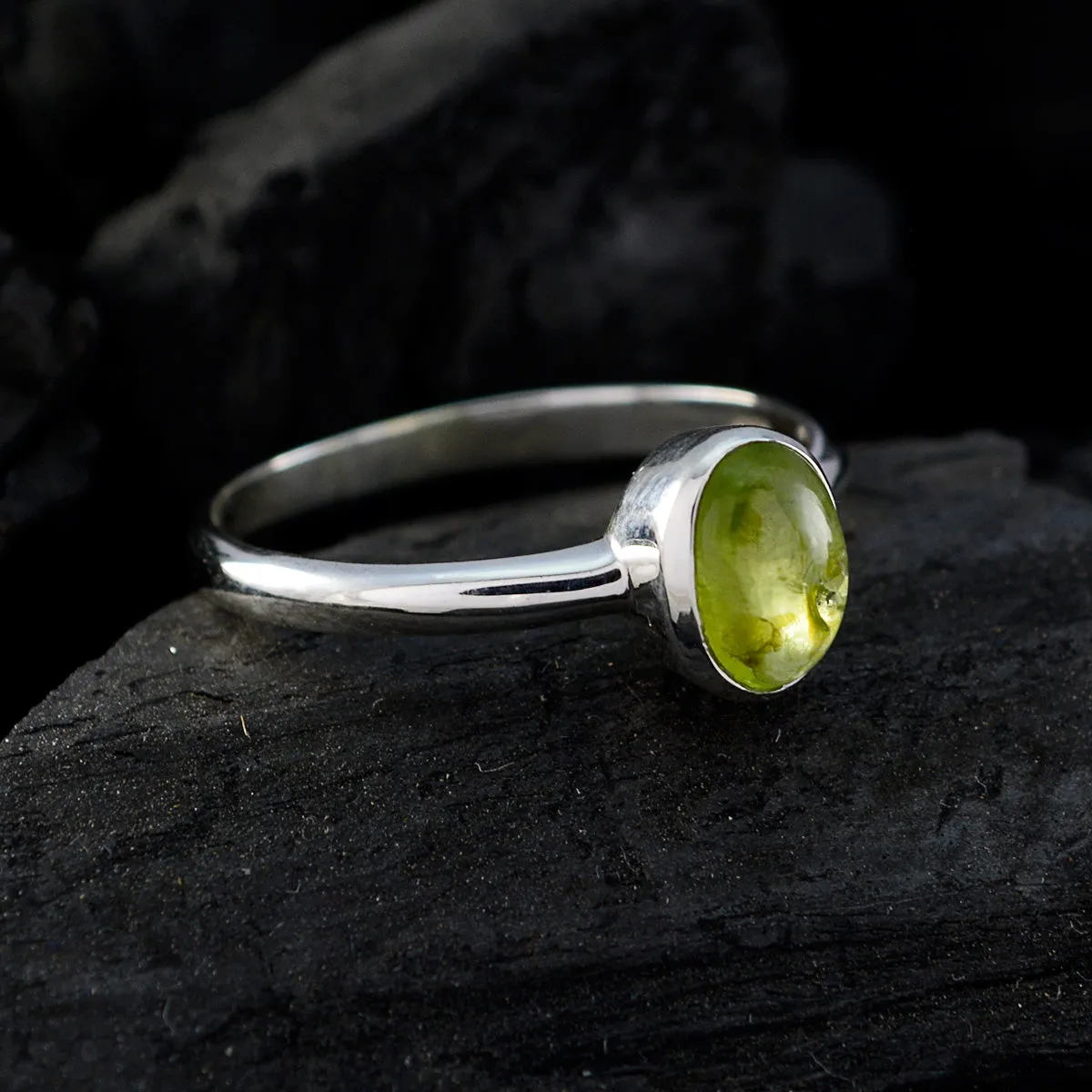 Magnetic Gemstone Peridot 925 Sterling Silver Rings Diy Jewelry Cleaner