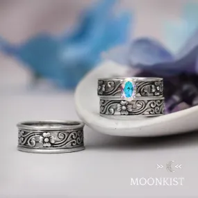 Magnolia Wedding Ring Set | Moonkist Designs