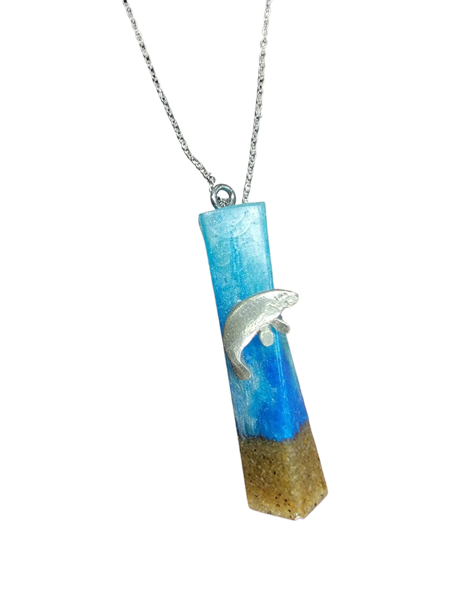 Manatee Beach Ocean Wave Sand Necklace