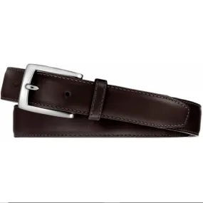 Men's Brighton | Norton Dress Satin Buckle Belt | Dark Brown