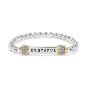 Meridian Grateful Two Tone Stretch Bracelet