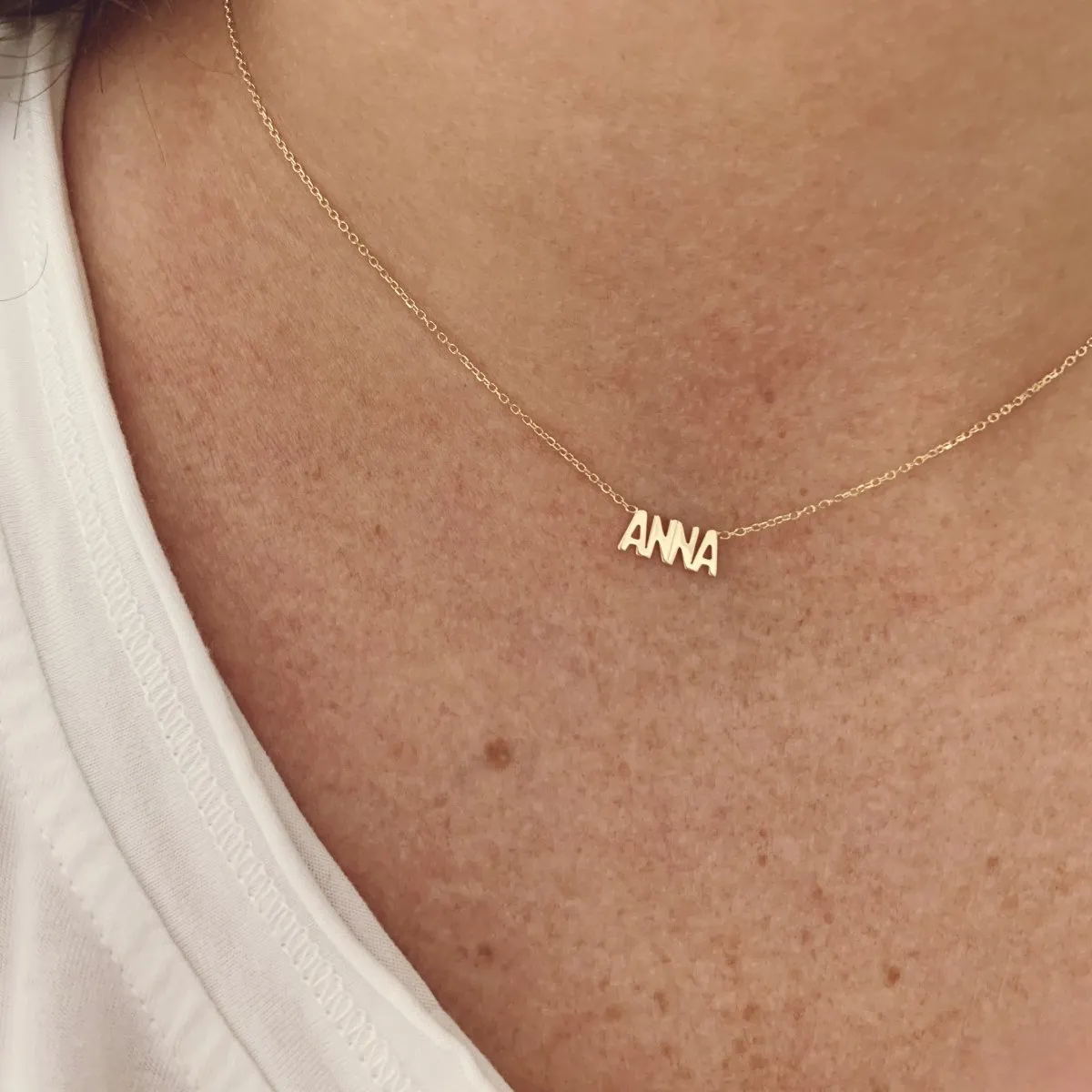 Mini Mini Nameplate Necklace (custom)