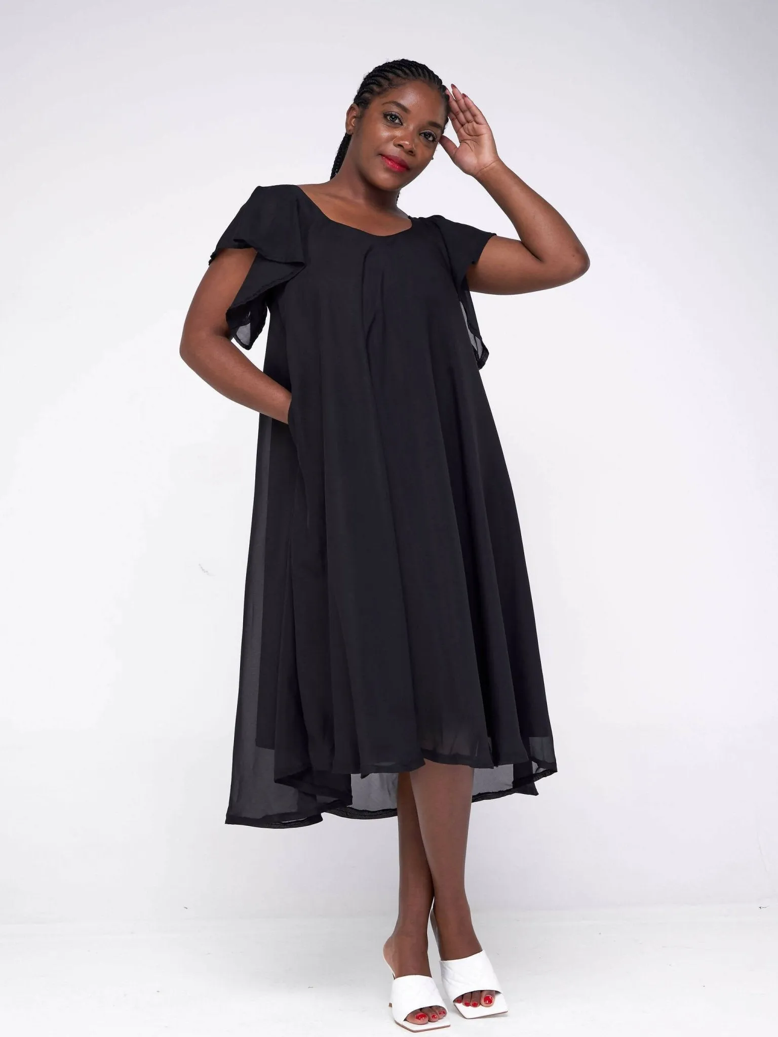 MKay Thakani Chiffon Dress - Black