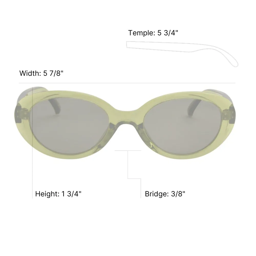 Monroe Retro Oval Sunglasses