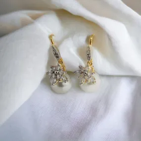 Moonlight Sonata Earrings in Two Tone - Gold Silver White