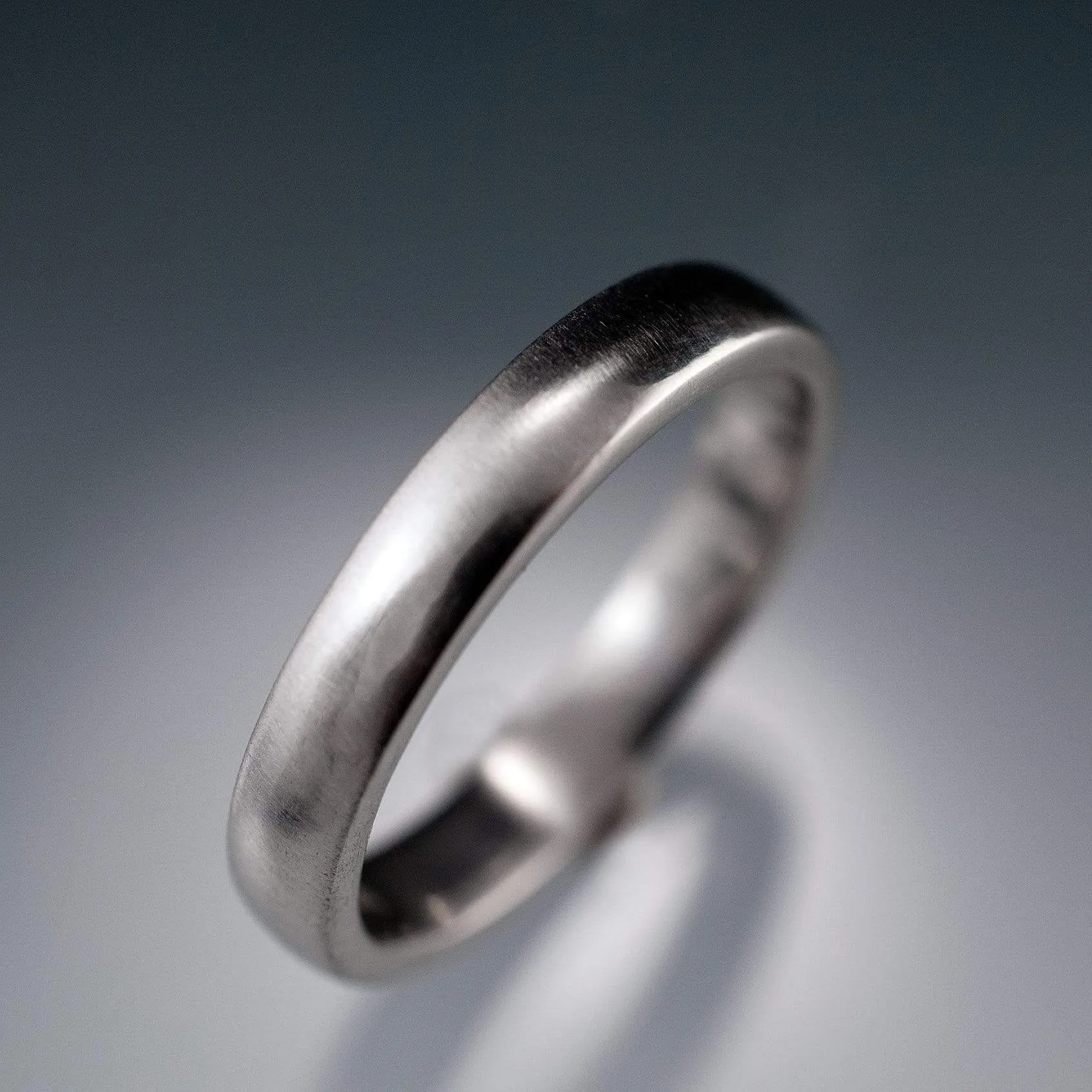 Narrow Domed Wedding Band, 2-4mm Width