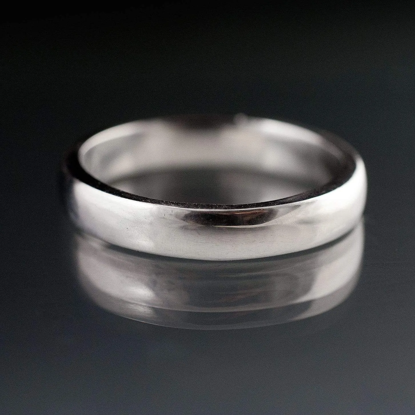 Narrow Domed Wedding Band, 2-4mm Width